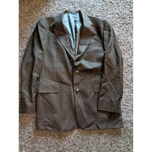 Austin Reed Jacket Mens Size 46L Brown Blazer 2Button Notched Pinstripe Classic